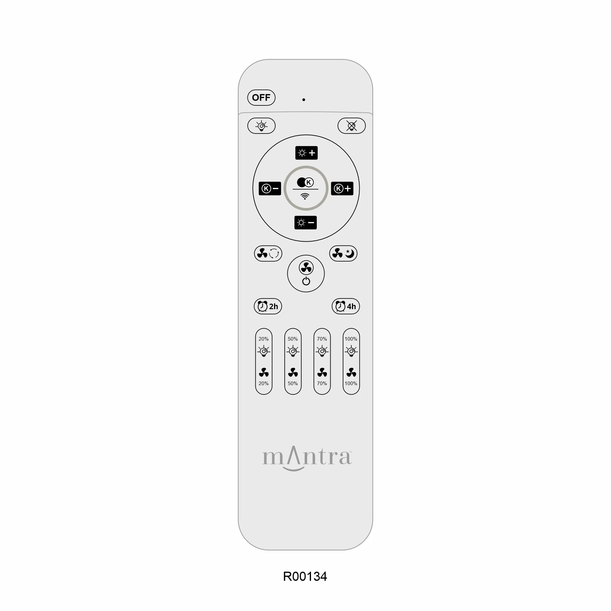Nepal 75W LED Dimmable Ceiling Light & Fan, Remote / APP / Voice Controlled Silver M7533  Mantra Nepal